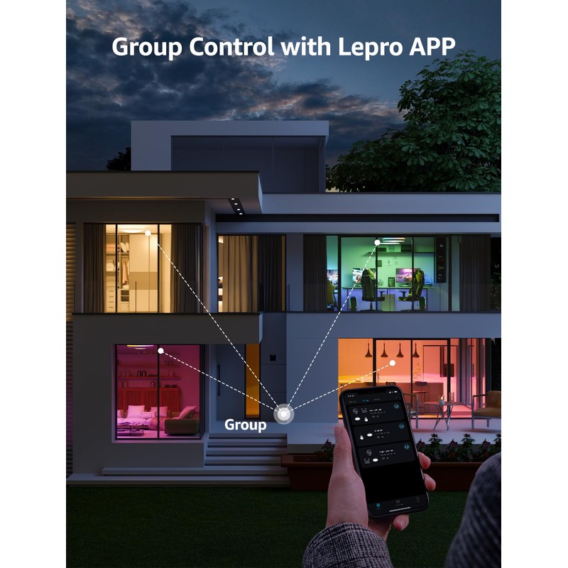 Lepro T1 AI Smart Ceiling Light 24W, Music Sync, Voice