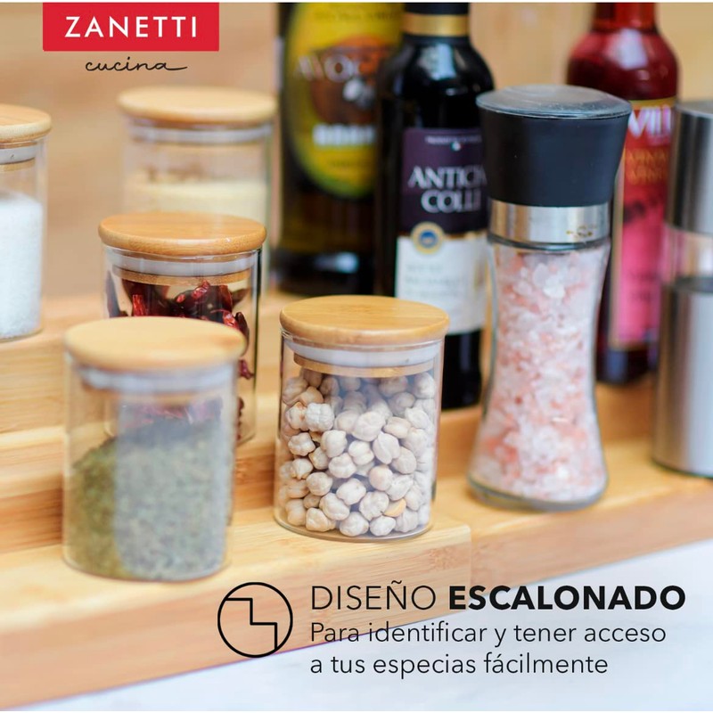 Zanetti - Organizador de Alacena Expandible para Especies y Latas