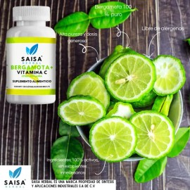 Bergamota Cítrica Y Vitamina C 120 Cápsulas | Suplemento Alimenticio | Saisa Herbal | Sistema Inmunológico, Salud de la piel, Salud Mental