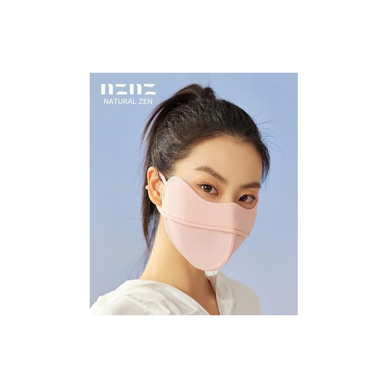 [ナチュラルゼン] UVカット&接触冷感」 チックマスク 小顔 血色マスク 紫外線対策 立体 布 繰り返し使える しっとり抗菌タイプ