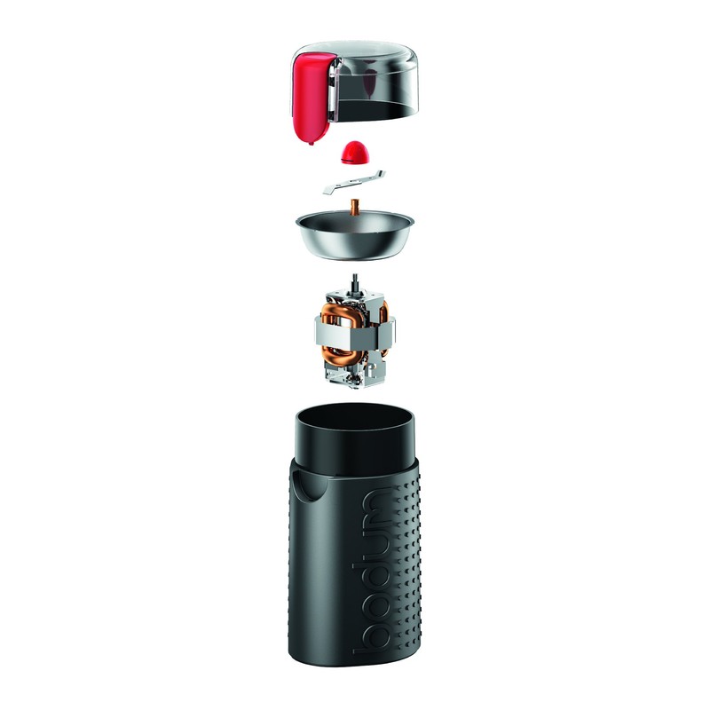 Bodum 11160-294US-3 Bistro Electric Blade Grinder, Matte Red