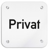 Türschilder24 Aluminium Wall Sign 200 x 200 mm • Private