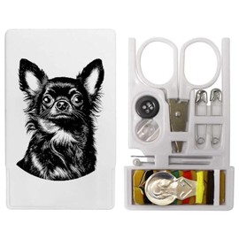 ' Long Haired Chihuahua Portrait' Mini Travel Sewing Kit (SE00037202)