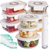 FreshSeal Glass Vacuum Sealable Container Set for Food Storage, 9