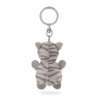NICI Key Ring Cat Grey Striped with Clover Leaf 5