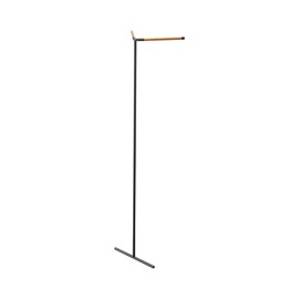 YAMAZAKI Home Tower Freestanding Corner Coat Rack, Modern Leaning Coat Hanger Stand With Wooden Accent For Bedroom Living Room Or Entryway, 63" - Steel + Wood