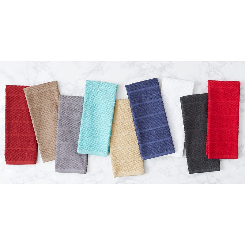 DII Basic Chef Collection, Assorted Terry Kitchen Towel Set, Dishtowel