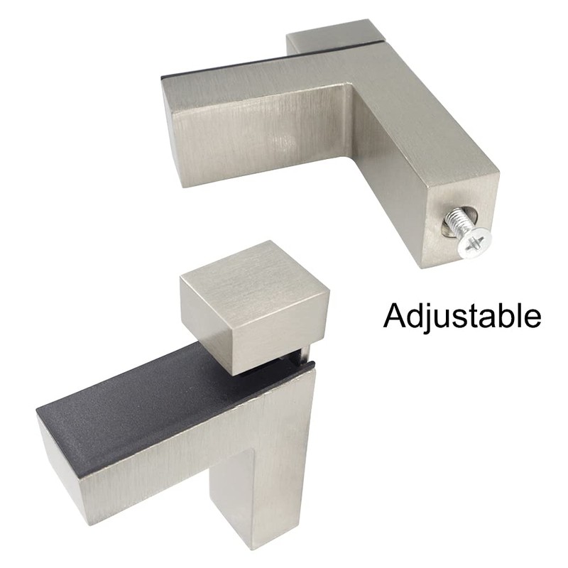 Wolfride 4 Count Silver Zinc Alloy Glass Shelf Wall Mount