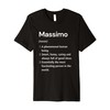 Massimo Name Definition Funny Dictionary Premium T-Shirt