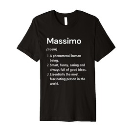 Massimo Name Definition Funny Dictionary Premium T-Shirt