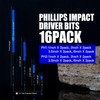 Facoow Phillips Impact Driver Bits, #2&1 Phillips Head Magnetic Screwdriver