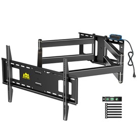 FORGING MOUNT Long Arm TV Wall Mount Swivel Tilt Full Motion Wall Bracket 43 inch Articulating Arm TV Wall Mount,Fits 50 to 90 Inch Flat/Curve TVs,Holds 198Lbs,VESA 600x400mm
