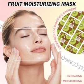 JunKuJK 10PCS Hydrating Facial Sheet Mask,Moisturizing Face Masks Skincare Gift Set,Long Lasting Face Mask Skin Care & Facial Mask Kit for All Skin Types 06
