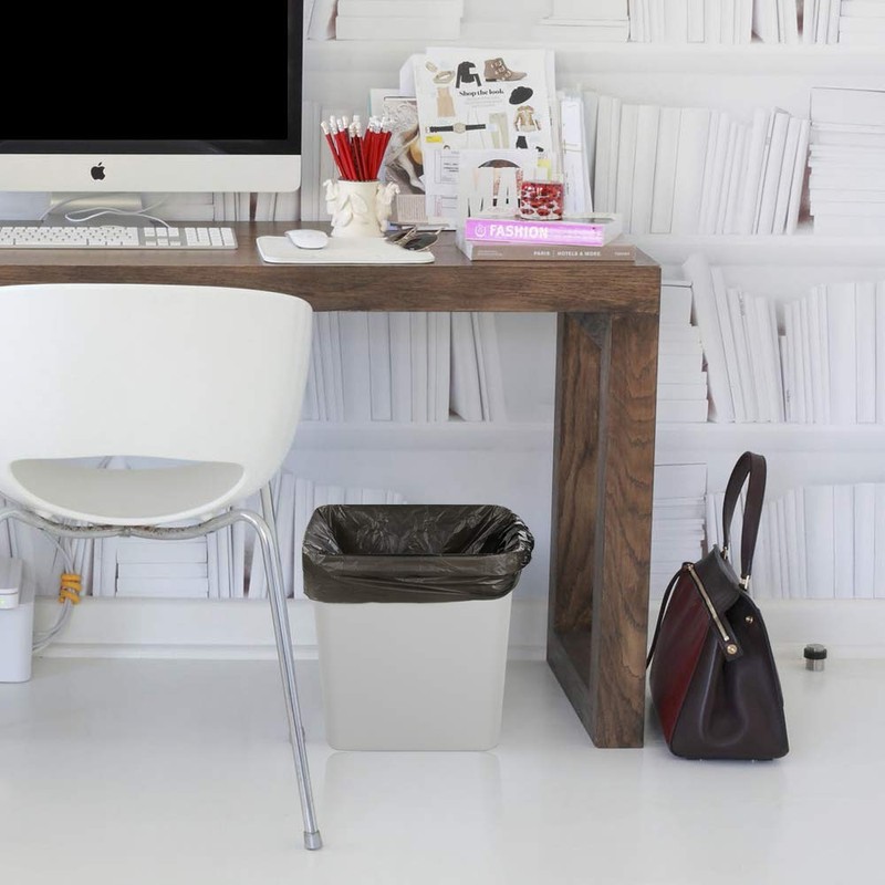 Nicesh Small Garbage Bags 3 Gallon, 225 Count, Black, Clear