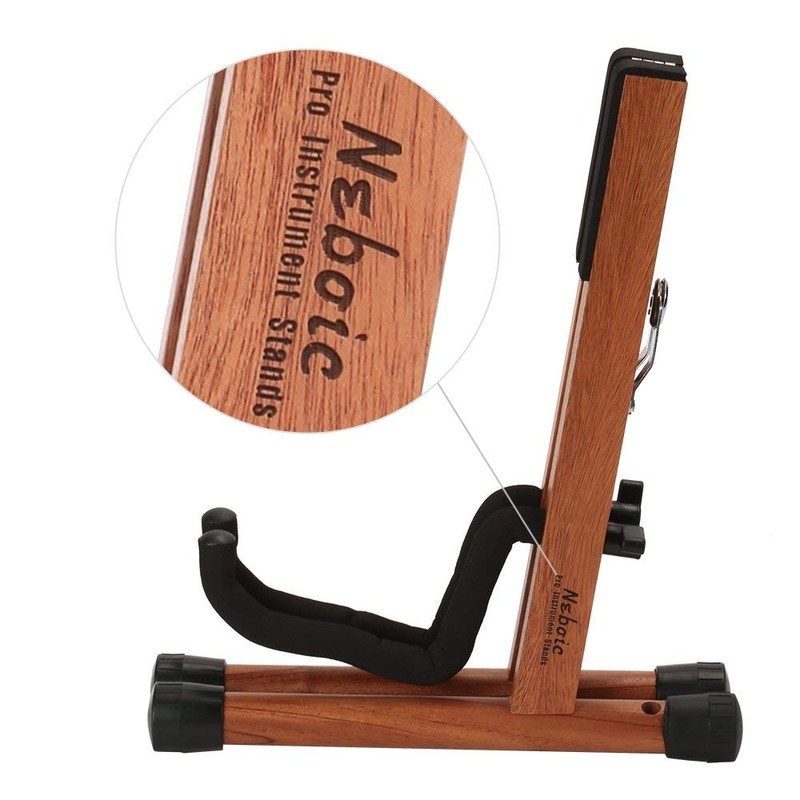Neboic Ukulele Stand, Wood Violin Stand with bow holder, Wooden