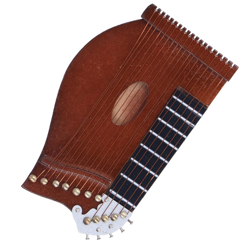 Guzheng Model Wooden Miniature Guzheng Musical Instrument Model Display for