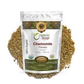 Organic Way Chamomile Flowers Powder (Matricaria chamomilla) - European Wild-Harvest | Organic & Kosher Certified | Non GMO & Gluten Free | USDA Certified | Origin - Albania (1/2 LBS / 8 Oz)