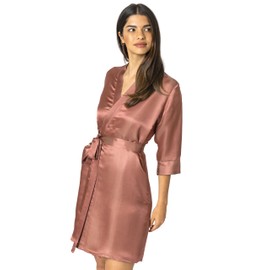 Tara Sartoria Luxury Artisan Silk Robes For Women, Washable Pure 27 Momme Mulberry Silk Robe Short