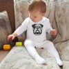 Azeeda 0-3 Month 'Bulldog' Baby Romper Jumpsuit/Sleep Suit (SS00089628) White