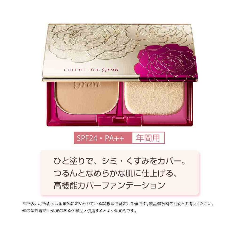 Coffret Doll Grand Foundation Cover-Fit Pact UV2 Ochre D SPF24/PA++