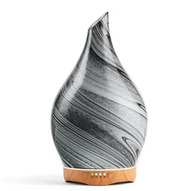 Porseme 280ml Essential Oil Diffuser Glass Color Changing Aroma Air Diffusers Aromatherapy Ultrasonic Cool Mist Humidifier 7 Running Hours Waterless Auto-Off for Sleeping, Yoga, Office, Spa (Ink)