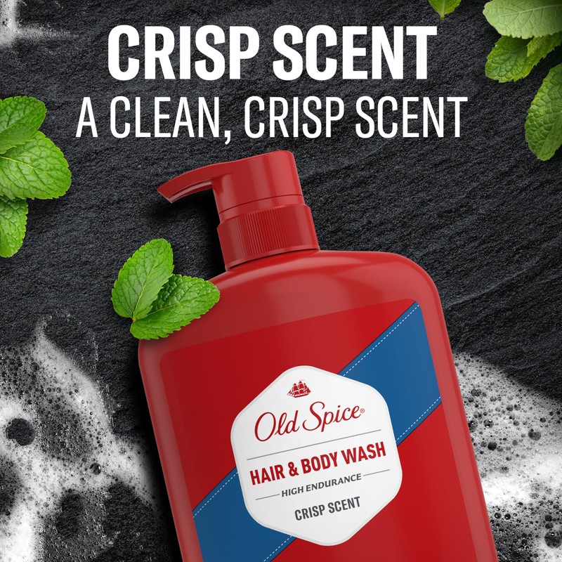 Old Spice Refreshing 2-in-1 Body & Face Wash for Men,