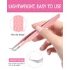 MORGLES Lash Extension Tweezers, Fiber Tip Tweezers for Eyelash Extensions