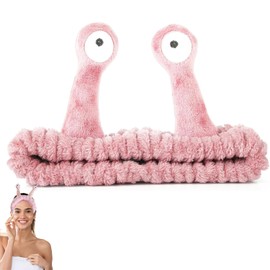 Face Wash Headband, Snail Spa Hair Bands Makeup Headbands Women Cartoon Cute Coral Fleece Elastic Headband Creative Hair Accessories for Washing Face Shower Sports Beauty Skincare