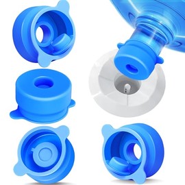 U-Goforst [4 PACK] 3 & 5 Gallon Water Jug Caps - 55mm Silicone Reusable Replacement Lids for Standard/Screw/Crown Tops | Leak-Proof & Non-Spill Design | Dispenser Replacement Lids
