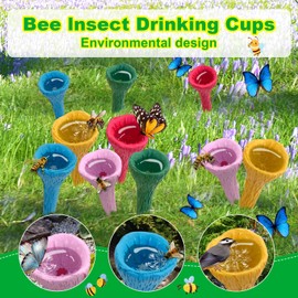 Bienen-Insekten-Trinkbecher, BunterBienenbecher Durstige Bestäuber brauchen TrinkwasserBienen brauchen sichere Orte zum TrinkenBienenbecher sammeln einen Teelöffel Wasser für Gartendekoration Bug Bite
