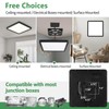 20 Inch Large LED Flush Mount Ceiling Light,50W 5000LM, 3000K/4000K/6000K