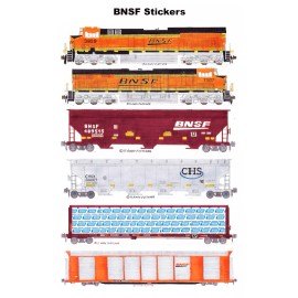 BNSF Freight Train 6 individual Stickers Andy Fletcher