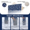 VISSTREE Swedish Dishcloths for Kitchen, Blue Japanese Pattern Dish Cloths