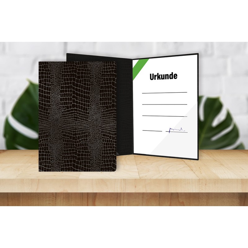 RNKVERLAG Grace 46217 Elegant Certificate Folder Carbon Black with Two