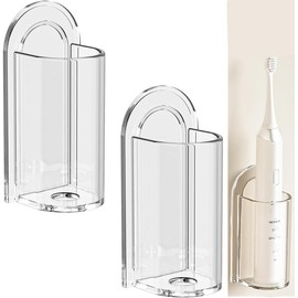 Electric Toothbrush Holder, Bathroom Wall Mounted Toothbrush Storage Base, Teeth Brush Stand Hanger, Dental Appliance Storage Rack (2PCS Electric Toothbrush Holder) - Color: 1PC Holder+1PC Storage Box