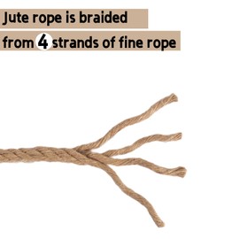 LZ.MZXU Jute Rope 10M/15M/20M String Garden Twine for Outdoor Use, Decorating，DIY Arts Bundling Crafts