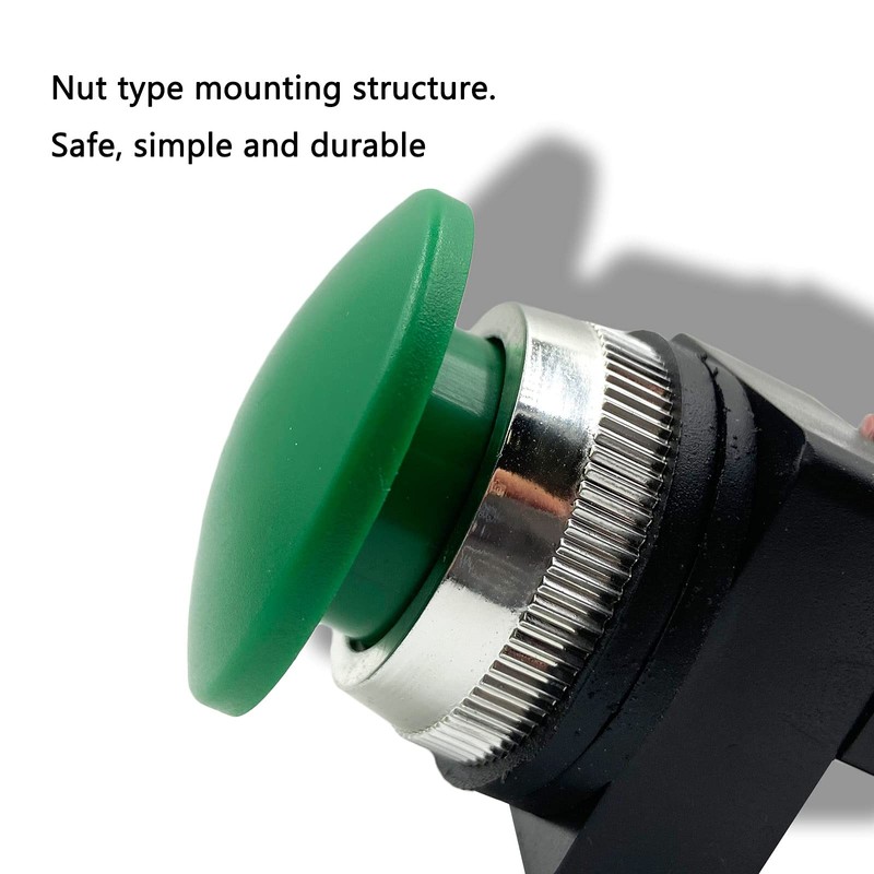 AC 250V 6A 1NO 1NC DPST Momentary Mushroom Head Push