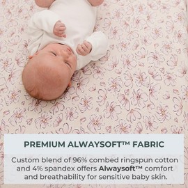 Pobibaby - 2 Pack Premium Fitted Baby Boy Crib Sheets for Standard Crib Mattress - Ultra-Soft Jersey Knit, Safe and Snug, and Stylish Ocean Crib Sheet (Blossom)