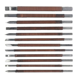 Unxuey 12Pcs Carving Chisel Set Manganese Steel Seal Stone Carving knife Woodworking Tools for Engraving Enthusiast
