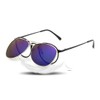 Dooppa Clip On Flip Up Polarized Sunglasses for Myopia Glasses