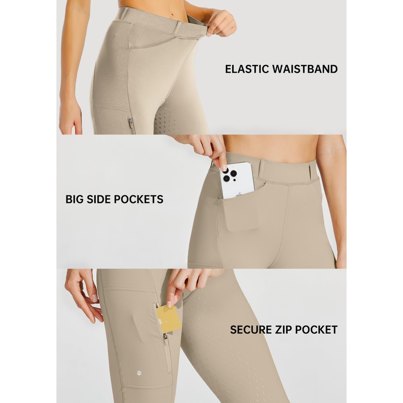 Willit Women's Horse Riding Pants Full Seat Silicone Equestrian Breeches