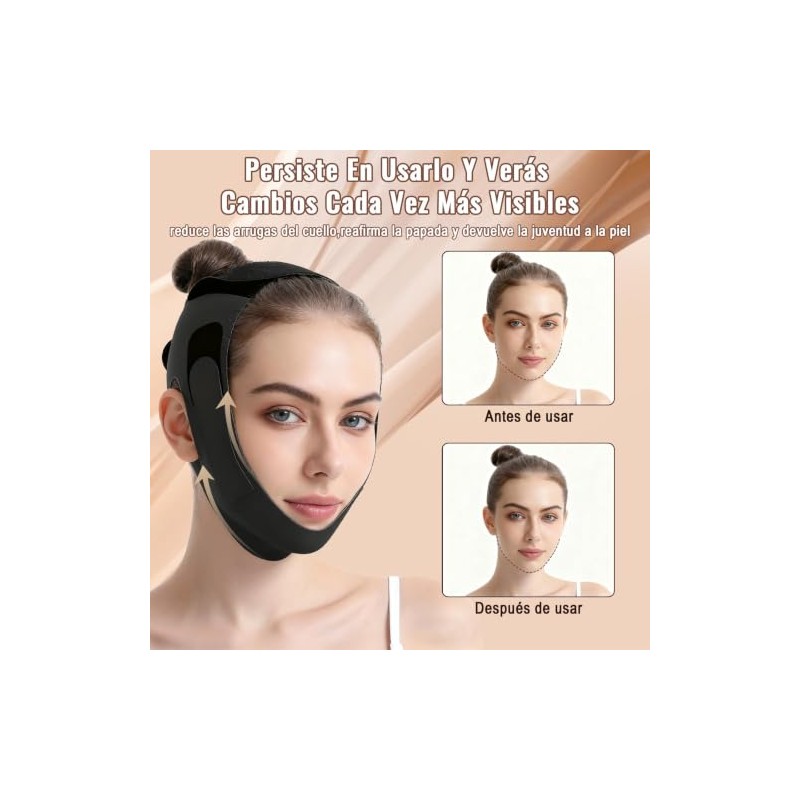 Yakiter 2Pcs Faja Papada Facial Lifting,Reutilizable Faja para Papada Mujer,para