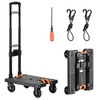 Navaris Folding Sack Truck with Tensioning Straps - Loadable up