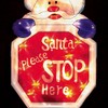 Santa Please Stop Here Window Silhouette Christmas Decoration