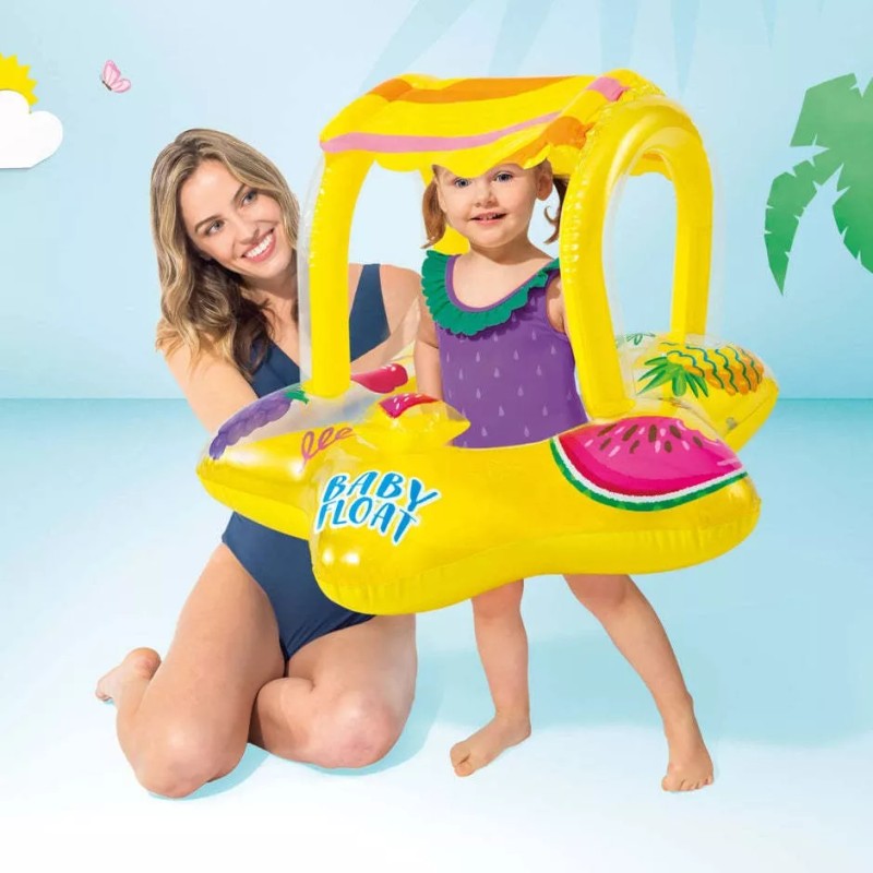 Intex Flotador Para Niños Salvavidas Infantil Con Techo, Andadera