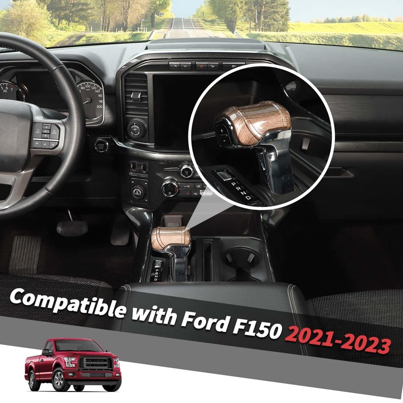 Jimen Compatible with Ford F150 2021-2023, Gear Shifter Knob Cover
