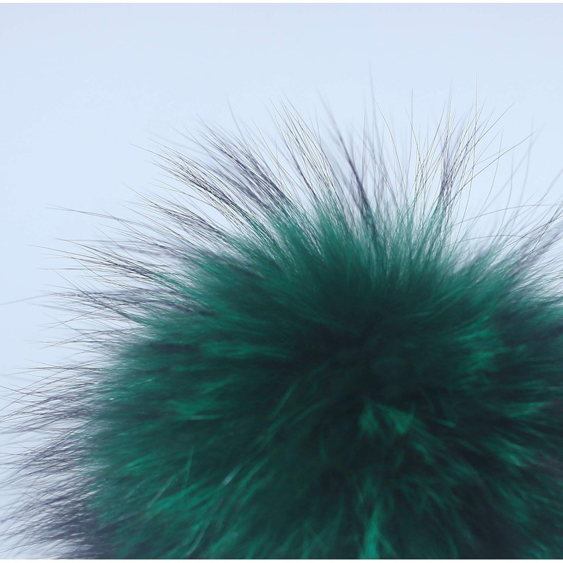 Chunxiao DIY Raccoon Fur Pom Pom Ball with Press Snap
