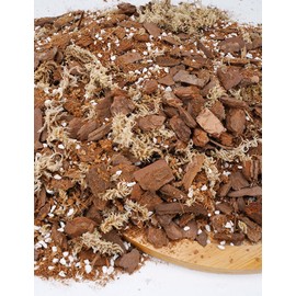 TOYPOPOR 3qt Orchid Potting Mix with Moss Pine Bark Mulch Perlite Stone & Coco Peat Natural Ingredients, Orchid Repotting Kit Drainage Indoor Potting Medium Great for Plant Root Climbing & Expanding