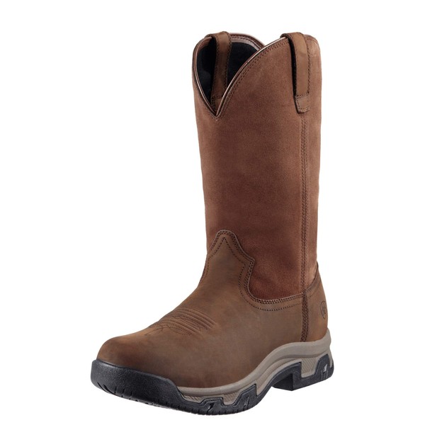 ARIAT Mens Terrain Pull On Waterproof Boot Distressed Brown 13