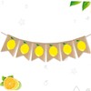 jojofuny 3pcs Lemon Themed Banner Bunting Flags Summer Decorations Outdoor
